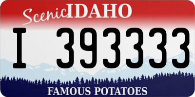 ID license plate I393333
