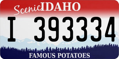 ID license plate I393334
