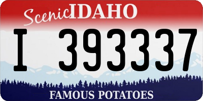 ID license plate I393337