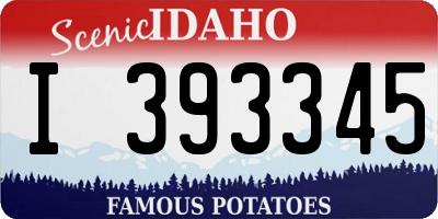 ID license plate I393345