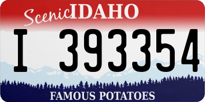ID license plate I393354