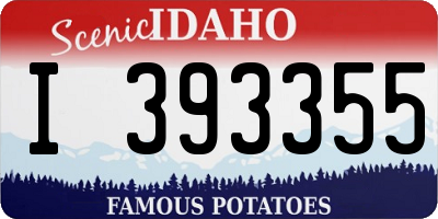 ID license plate I393355