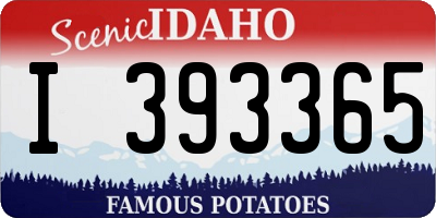 ID license plate I393365