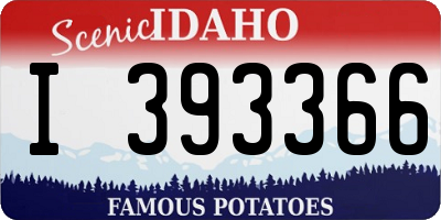 ID license plate I393366