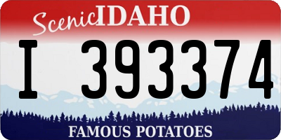 ID license plate I393374