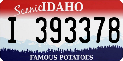 ID license plate I393378