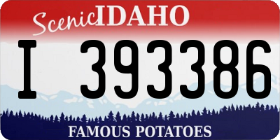 ID license plate I393386