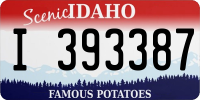 ID license plate I393387