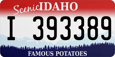 ID license plate I393389
