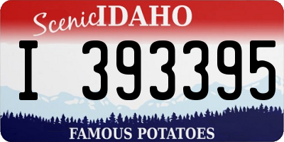 ID license plate I393395