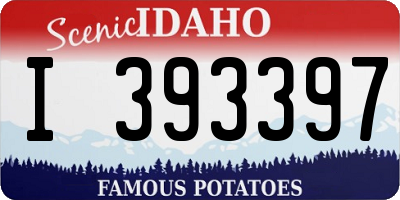 ID license plate I393397