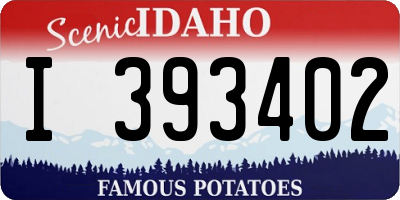 ID license plate I393402