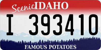 ID license plate I393410