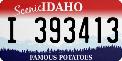 ID license plate I393413