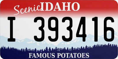 ID license plate I393416