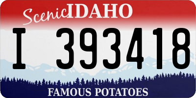 ID license plate I393418