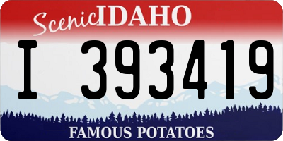 ID license plate I393419