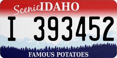 ID license plate I393452