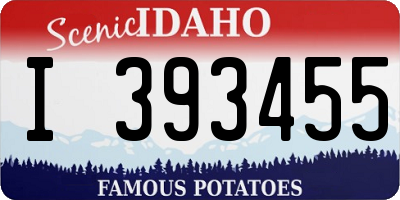 ID license plate I393455