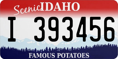 ID license plate I393456