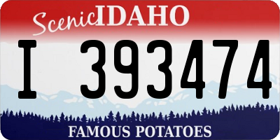 ID license plate I393474