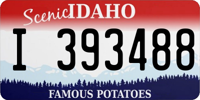 ID license plate I393488