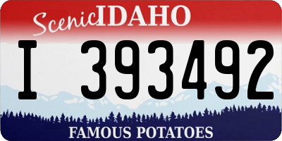 ID license plate I393492