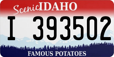 ID license plate I393502