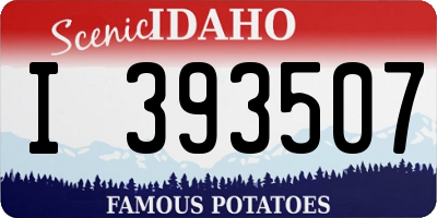 ID license plate I393507