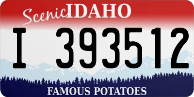 ID license plate I393512