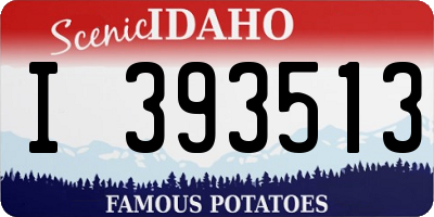 ID license plate I393513