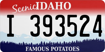 ID license plate I393524