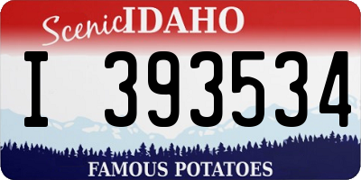 ID license plate I393534