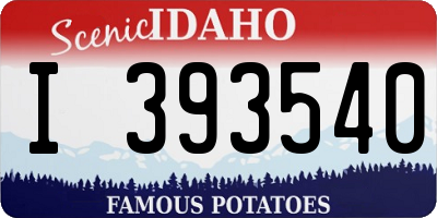ID license plate I393540