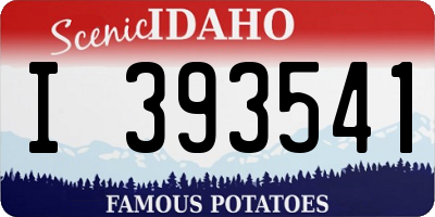 ID license plate I393541