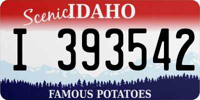 ID license plate I393542