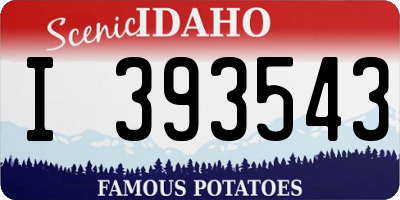 ID license plate I393543