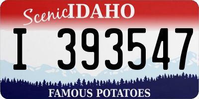 ID license plate I393547