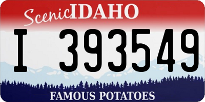 ID license plate I393549