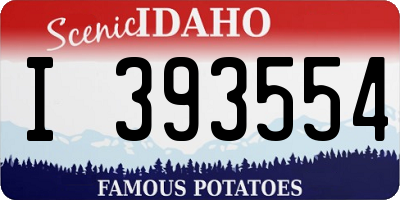 ID license plate I393554