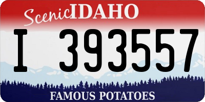 ID license plate I393557