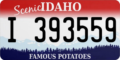 ID license plate I393559