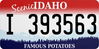 ID license plate I393563