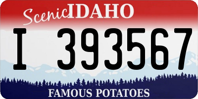ID license plate I393567