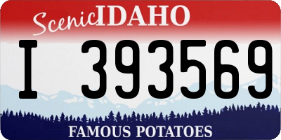ID license plate I393569