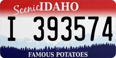 ID license plate I393574