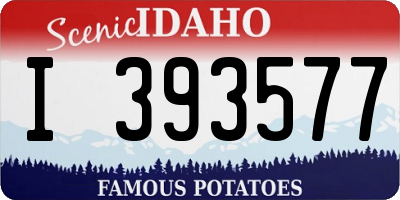 ID license plate I393577
