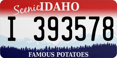 ID license plate I393578