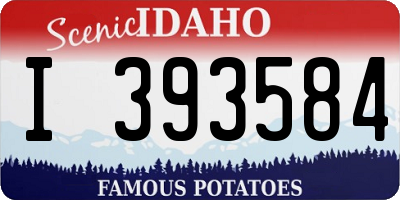 ID license plate I393584