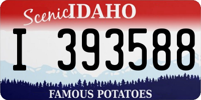 ID license plate I393588